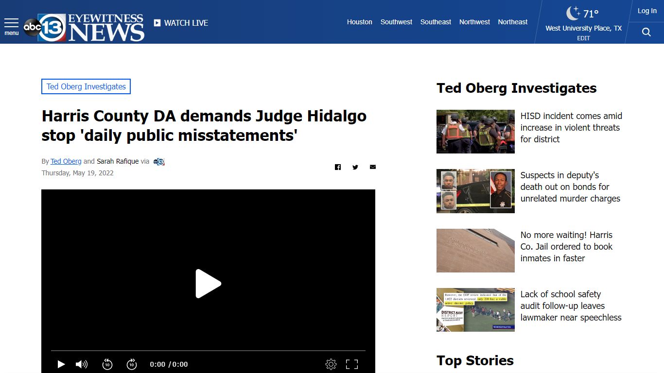 Harris County DA demands Judge Hidalgo stop 'daily public misstatements'